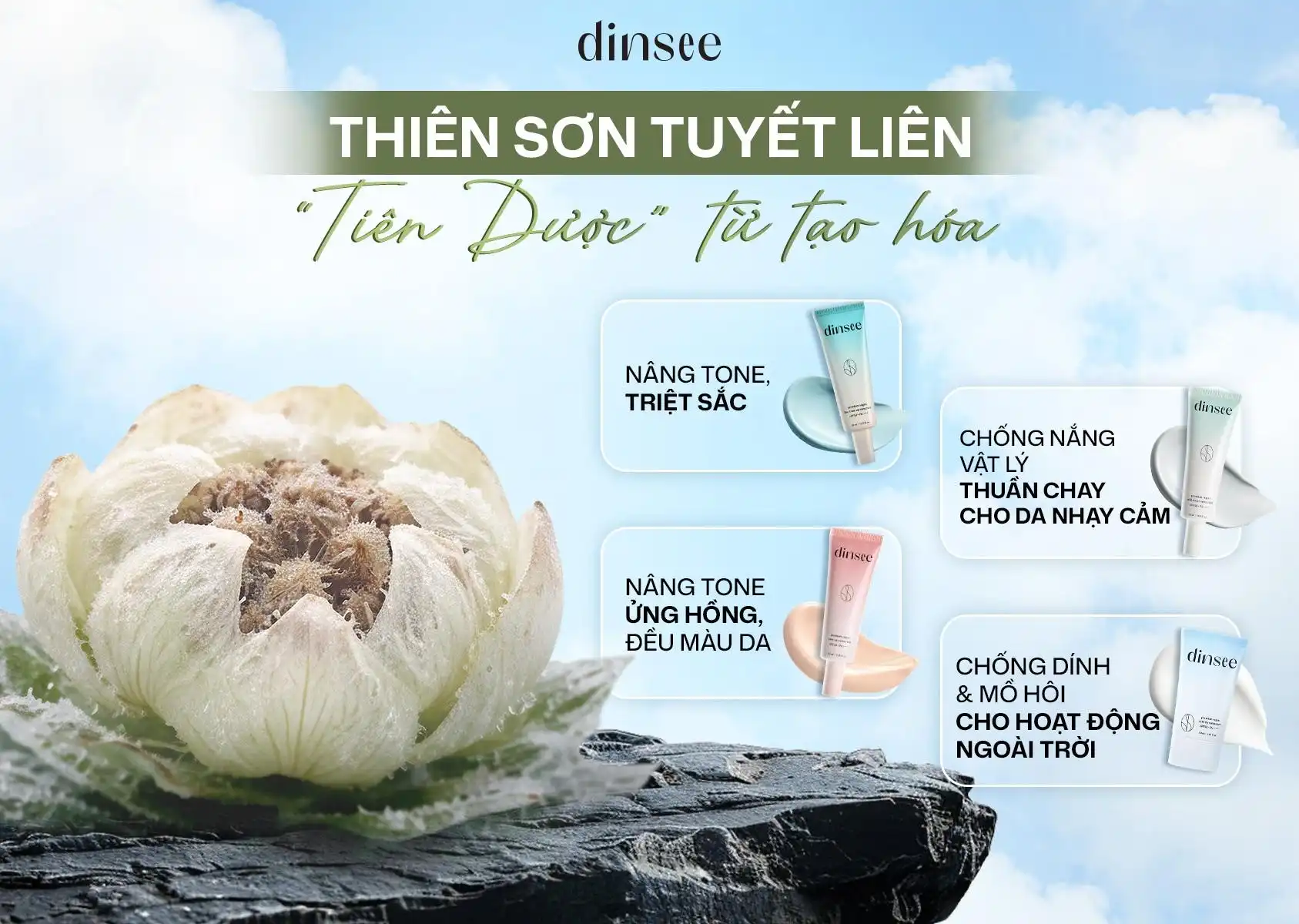 Học theo 1,5 triệu người Hàn cách “vỗ” kem chống nắng thuần chay Dinsee chuẩn Glass Skin không tì vết