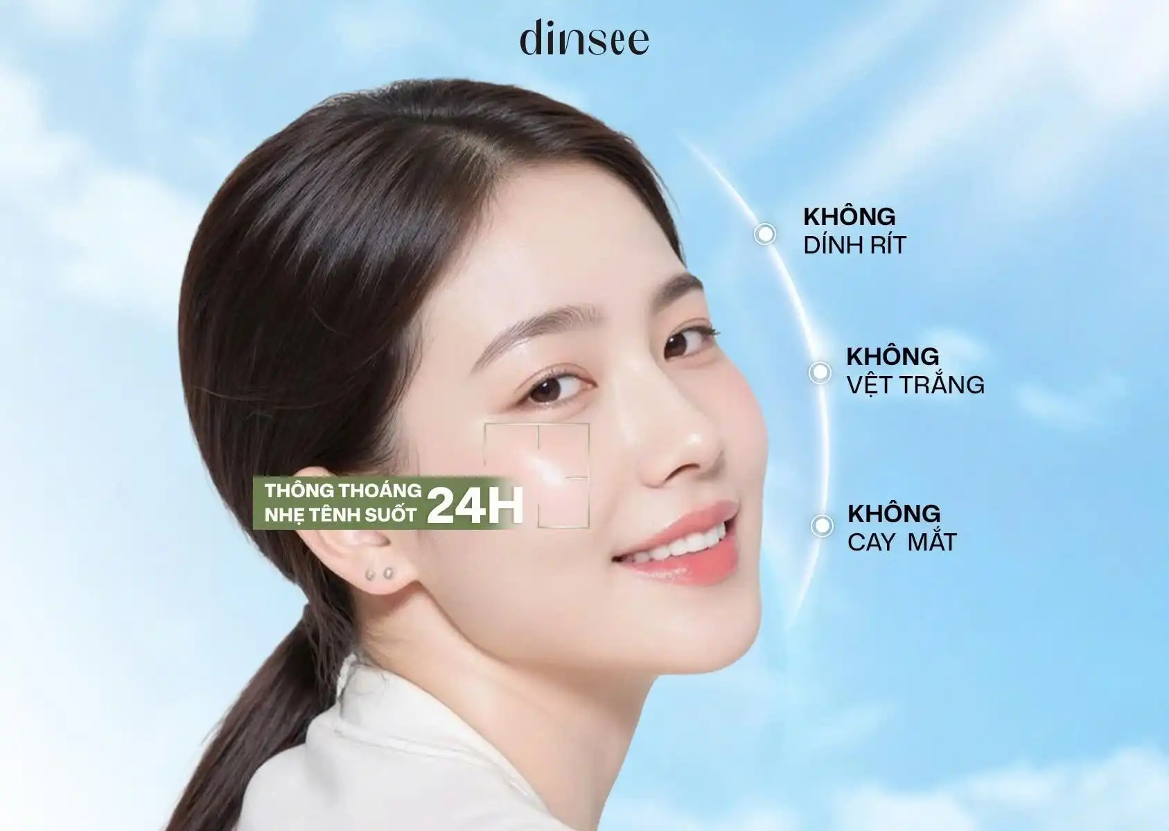 Học theo 1,5 triệu người Hàn cách “vỗ” kem chống nắng thuần chay Dinsee chuẩn Glass Skin không tì vết